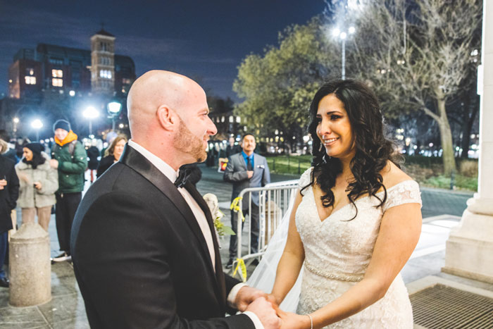 wedding in Washington Square Park