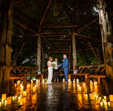 Sunset candlelight Wedding Ceremony
