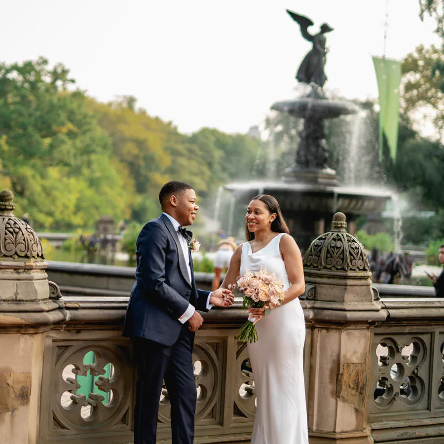 Bethesda Terrace wedding ceremony in Central Park, New York