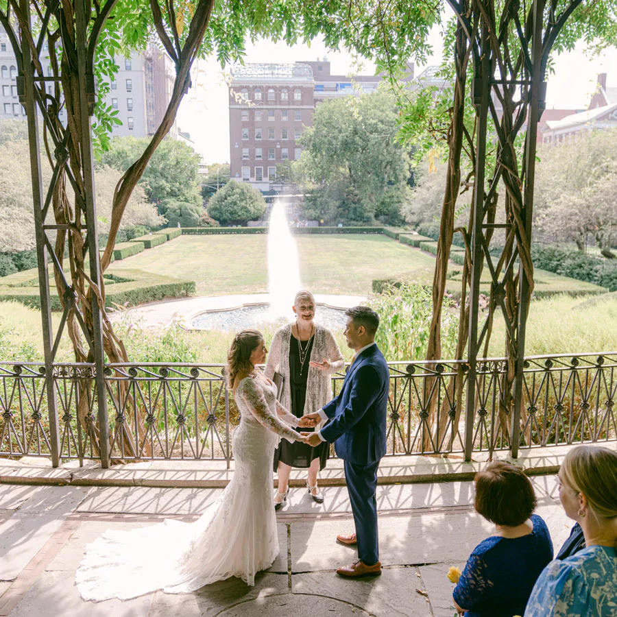 Conservatory Garden wedding ceremony in Central Park, New York