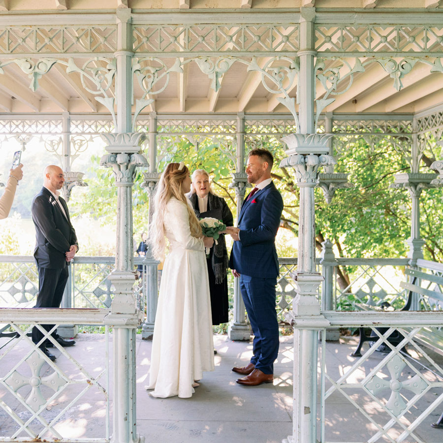 Ladies Pavilion wedding ceremony in Central Park, New York