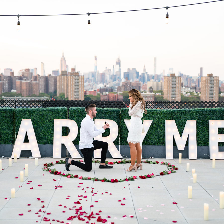 DUMBO Brooklyn rooftop wedding venue overlooking the East River